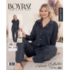 MDB Boyraz 0205 Kadın Sandy Patlı Uzun Kol Pijama Takımı