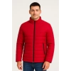 MDB Erkek Bomber ont Ceket – u İtici Kumaş, Kapitone Astarlı, Fermuarlı, Kışlık  Kırmızı