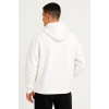 MDB Erkek Ovarsize Kapüşonlu wetshirt Kanguru Çepli Cıtcıtlı 3 Iplik Şardonlu Hoodie  Beyaz