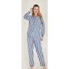MDB Freshness 4007 Kadın Uzun Kol Çizgili Gaffuriye Pijama Takımı