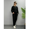 MDB Kadın Uzun Kollu Bisiklet Yaka Viskon Iki Iplik Bluz Ve Pantolon Ikili Takım