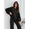 MDB Kadın Uzun Kollu Geniş Kesim Modal Bluz Ve Pantolon Ikili Takım