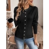 MDB Kadın Uzun Kollu önden Düğmeli Triko Ceket