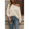 MDB Kadın Uzun Kollu Tek Omuzu Açık Triko Bluz