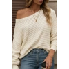 MDB Kadın Uzun Kollu Tek Omuzu Açık Triko Bluz