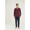 MDB Kocabey 9225 Erkek V.Yaka Boydan Düğmeli Pijama Takım