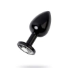 MDB Metal Clear Taşlı Siyah Anal Plug Küçük Boy
