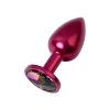 MDB Metal Rainbow Taşlı Kırmızı Anal Plug Orta Boy