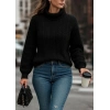 MDB Uzun Kollu Yarı Balıkçı Yaka Triko Bluz