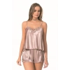 MDB MdbShop Vizon Saten Babydoll Şort Takımı