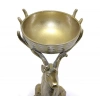 Metal Geyikli Kase 32 Cm Dekoratif Hediyelik