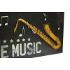 Pano Saksafon Vintage Müzik Temalı Dekoratif Hediyelik