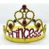 MDB Prenses Yazılı Altın Renk Ayarlanabilir Parti Tacı