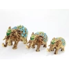 MDB Swarovski Taşlı 3lü Fil Figürü Model 2