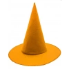 Turuncu Renk Keçe Cadı Şapkası Yetişkin Çocuk Uyumlu 35X38 cm