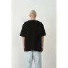 MDB Unisex Baskılı Bisiklet Yaka Oversize Thirt  iyah