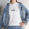 MDB Unisex Bisiklet Yaka Baskılı Thirt  Beyaz