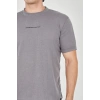 MDB Unisex Jakar Kumaş lim Fit Thirt  Boyalı Gri