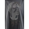 MDB Unisex Taş Desenli Oversize Thirt  Füme