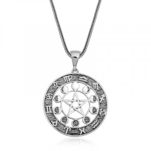 ​925 Ayar Gümüş 12 Burç Gümüş Kolye