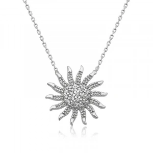 ​925 Ayar Gümüş Güneş Kadın Gümüş Kolye