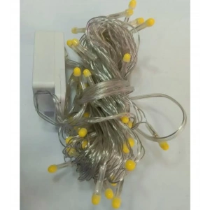 10m 100 Led Damla Uçlu Led Işık BEYAZ IŞIK Şeffaf Kablo