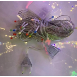 10m 100 Led Damla Uçlu Led Işık KIRMIZI IŞIK Şeffaf Kablo