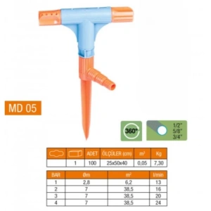 MDB 2 Yönlü & T Normal Sprink Fıskiye