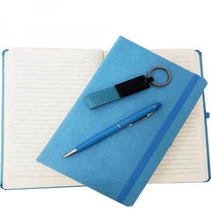 3lü Turkuaz Hediye Seti Kalem Defter Anahtarlık Hediyelik Set