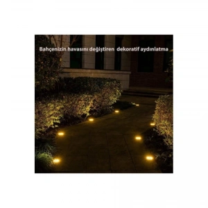 4lü Solar Panelli Kazıklı Zemin Solar Ledi 8+4 Led GÜN IŞIĞI