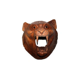 40 CM KÜKREYEN ASLAN KAFASI AHŞAP