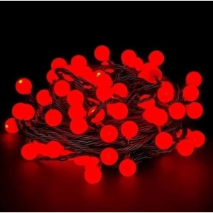 5m 28 Led Kırmızı Işık Siyah Kablo Fişli