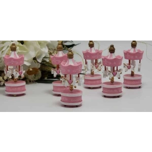 6lı Atlı Karınca Açık Pembe Dekoratif Hediyelik