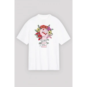 MDB 8 art Dünya Kadınlar Günü İçin Özel Baskılı Tshirt  Beyaz