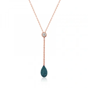 925 Ayar Gümüş Aşk Damlası Bayan Gümüş Kolye