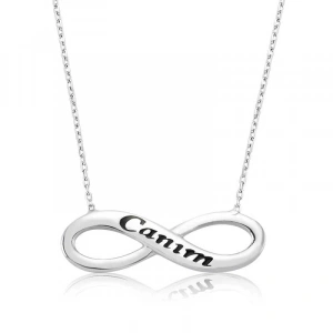 925 Ayar Gümüş Canım Sonsuzluk Kadın Gümüş Kolye
