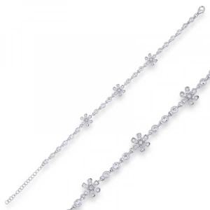 925 Ayar Gümüş Çiçek Bileklik