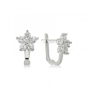 925 Ayar Gümüş Çiçek Küpe