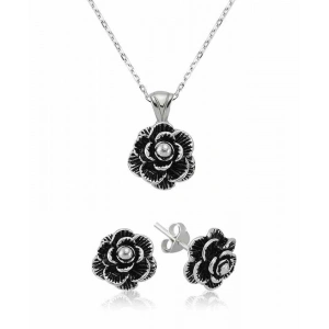 925 Ayar Gümüş Çiçek Set