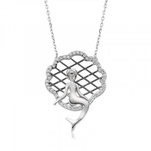 925 Ayar Gümüş Deniz Kızı Kolye