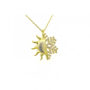 925 Ayar Gümüş Güneş Kartanesi Bayan Gümüş Kolye