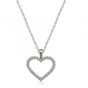 925 Ayar Gümüş Kalp Bayan Gümüş Kolye