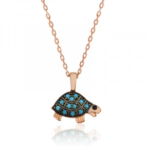 925 Ayar Gümüş Kaplumbağa Kadın Gümüş Kolye