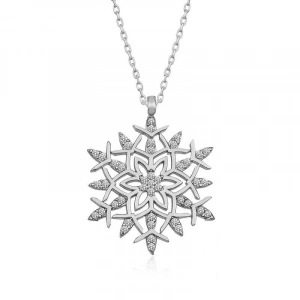 925 Ayar Gümüş Kar Tanesi Kadın Gümüş Kolye