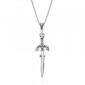 925 Ayar Gümüş Kılıç Erkek Gümüş Kolye