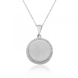 925 Ayar Gümüş Kıtmir Duası Kadın Gümüş Kolye