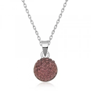 925 Ayar Gümüş Kristal Taşlı Kadın Gümüş Kolye