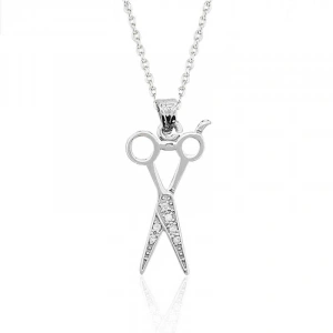 925 Ayar Gümüş Makas Kadın Gümüş Kolye