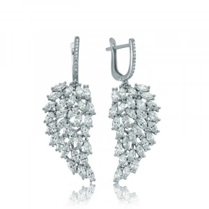 925 Ayar Gümüş Melek Kanadı Küpe