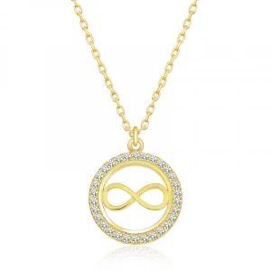 925 Ayar Gümüş Minik Sonsuzluk Bayan Gümüş Kolye